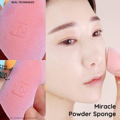 Set 2 Mút Trang Điểm Tán Nền + Dặm Phấn Phủ Real Techniques Miracle Complexion Sponge® + Miracle Powder Sponge™