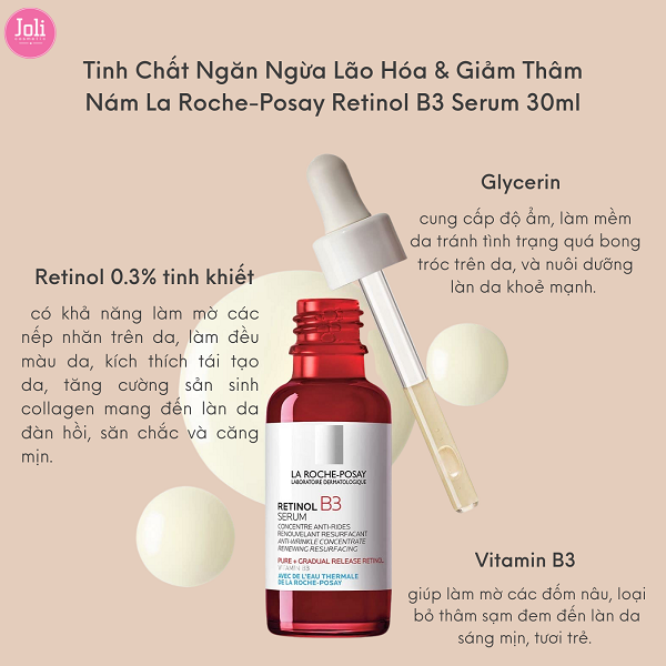 Tinh Chất Ngăn Ngừa Lão Hóa & Giảm Thâm Nám La Roche-Posay Retinol B3 Serum 30ml