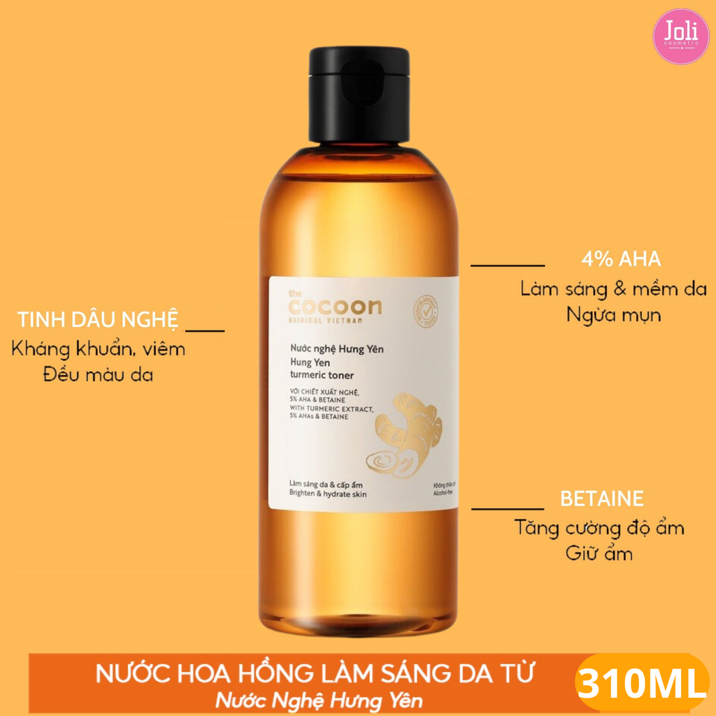 Nước Hoa Hồng Chiết Xuất Từ Nghệ Hưng Yên Cocoon Hung Yen Turmeric Toner