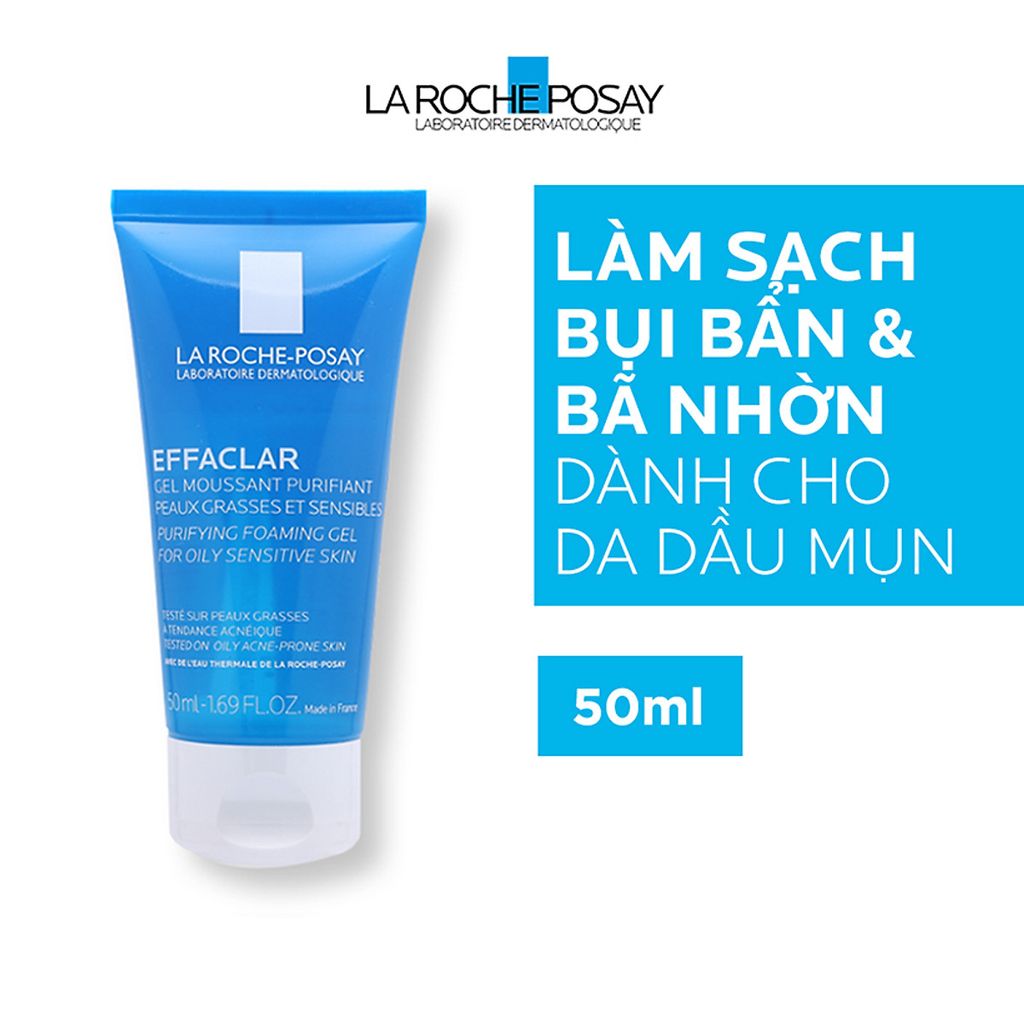 Bộ Sản Phẩm Tẩy Trang Cho Da Mụn La Roche-Posay Effaclar 400ml + Sữa Rửa Mặt Cho Da Dầu Mụn Effaclar 50ml