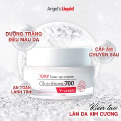 Kem Dưỡng Làm Sáng Da Mờ Thâm Angel's Liquid 7 Day Whitening Program Glutathione 700 V-Cream 50ml