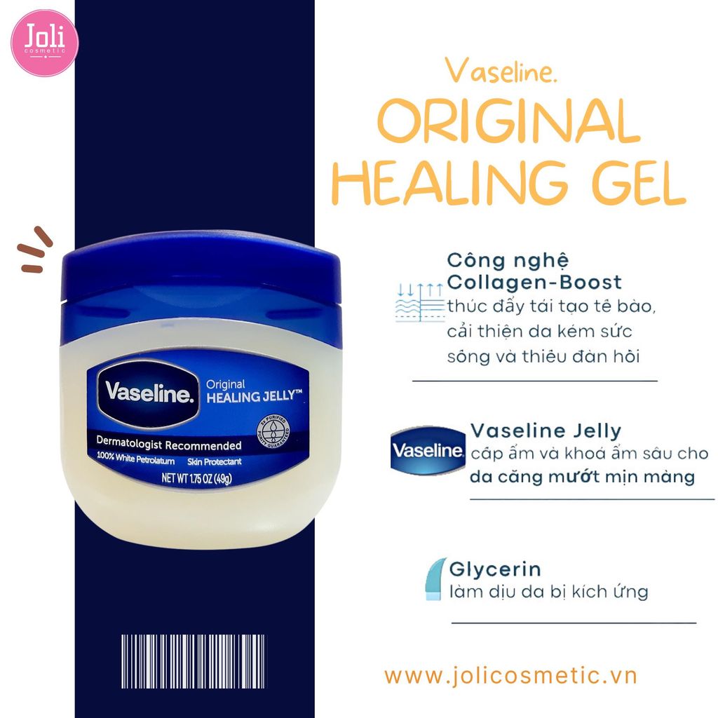 Sáp Dưỡng Ẩm Vaseline Pure Petroleum Jelly Original Skin Protectant 49g