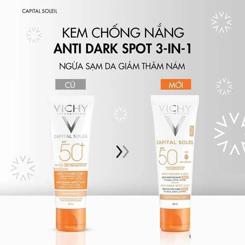 Kem Chống Nắng Giảm Thâm Nám Vichy Ideal Soleil Anti-Dark Spots SPF50 PA+++ 50ml