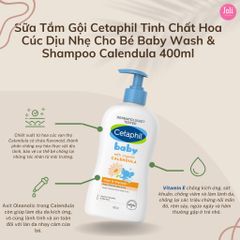 Sữa Tắm Gội Tinh Chất Hoa Cúc Dịu Nhẹ Cho Bé Cetaphil Baby Wash & Shampoo Calendula