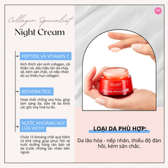 Kem Dưỡng Ngăn Lão Hóa ,Sáng Da, Mờ Thâm Nám Vichy Collagen Liftactiv Collagen Specialist 50ml