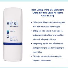 Kem Làm Sáng Da Chống Lão Hóa Obagi Nu-Derm ClearFx #3 57g