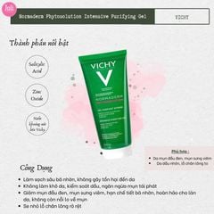 Sữa Rửa Mặt Giảm Bã Nhờn Vichy Normaderm Phytosolution Intensive Purifying Gel