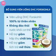 Viên Uống Giảm Cân DHC Forskohlii Soft Capsule 60 Viên 30 Ngày