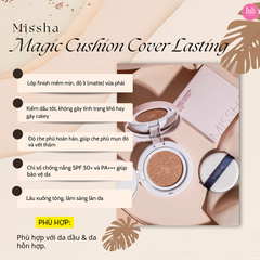 Phấn Nước Missha Kiềm Dầu Magic Cushion Cover Lasting SPF50+ PA+++