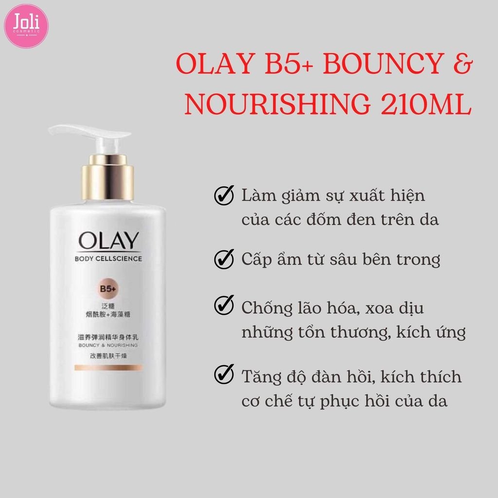 Sữa Dưỡng Thể Cấp Ẩm ,Phục Hồi Da,Chống Lão Hóa Olay B5+ Bouncy & Nourishing