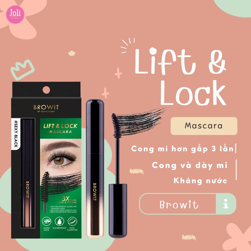 Mascara Siêu Cong Mi Gấp 3 Lần Browit By Nong Chat Lift & Lock 3X Curl