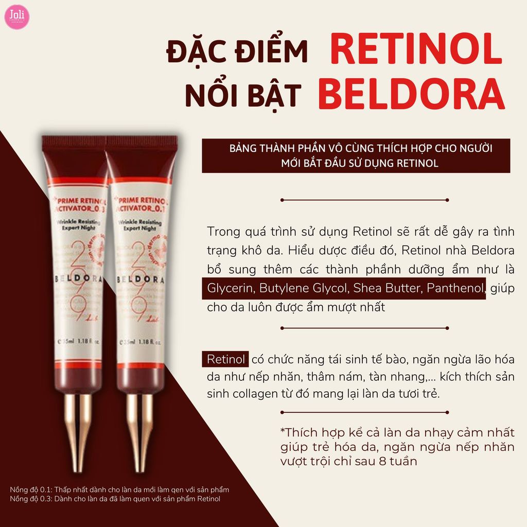 Kem Dưỡng Retinol Xóa Nếp Nhăn Căng Bóng Da Beldora 299 Prime Retinol Activator 0.3 35ml