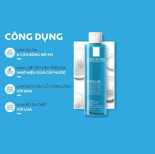 Nước Cân Bằng Cho Da Dầu La Roche-Posay Effaclar Astringent Lotion 200ml