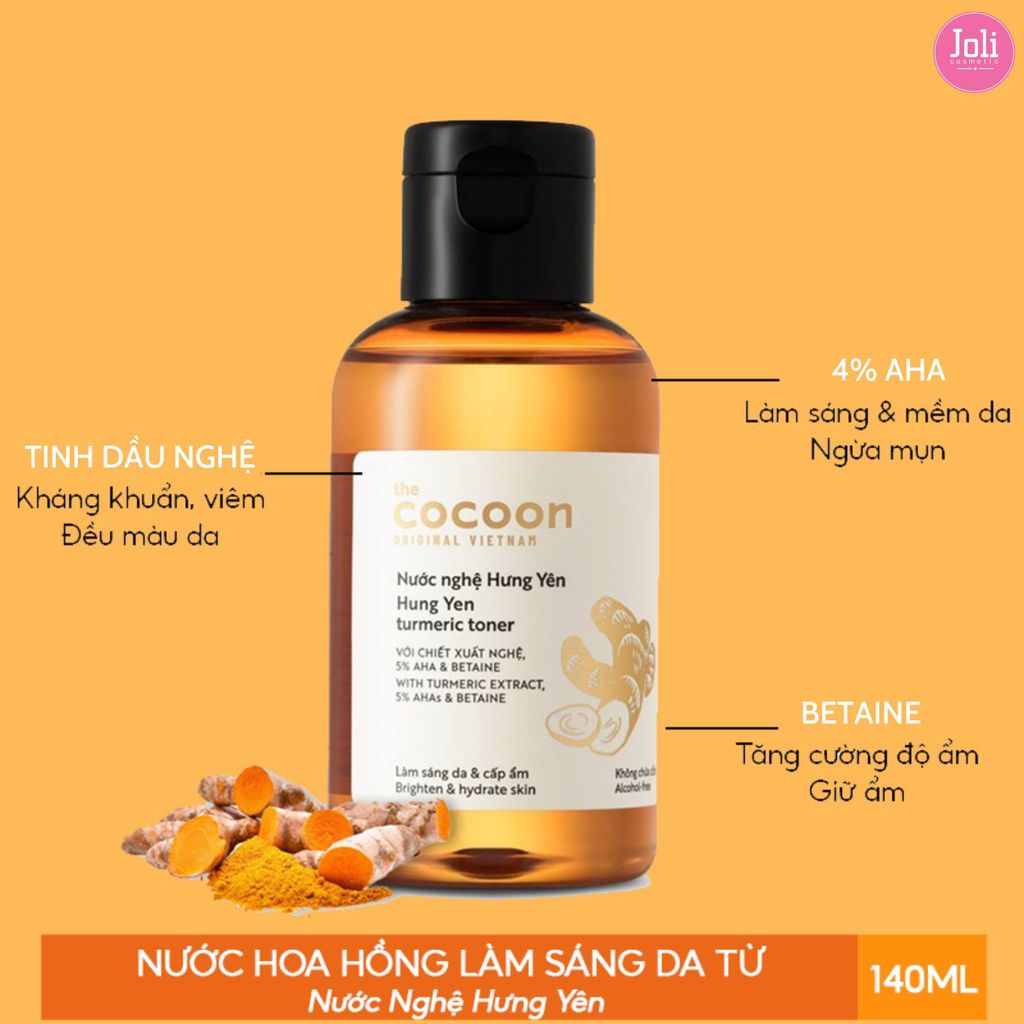 Nước Hoa Hồng Chiết Xuất Từ Nghệ Hưng Yên Cocoon Hung Yen Turmeric Toner