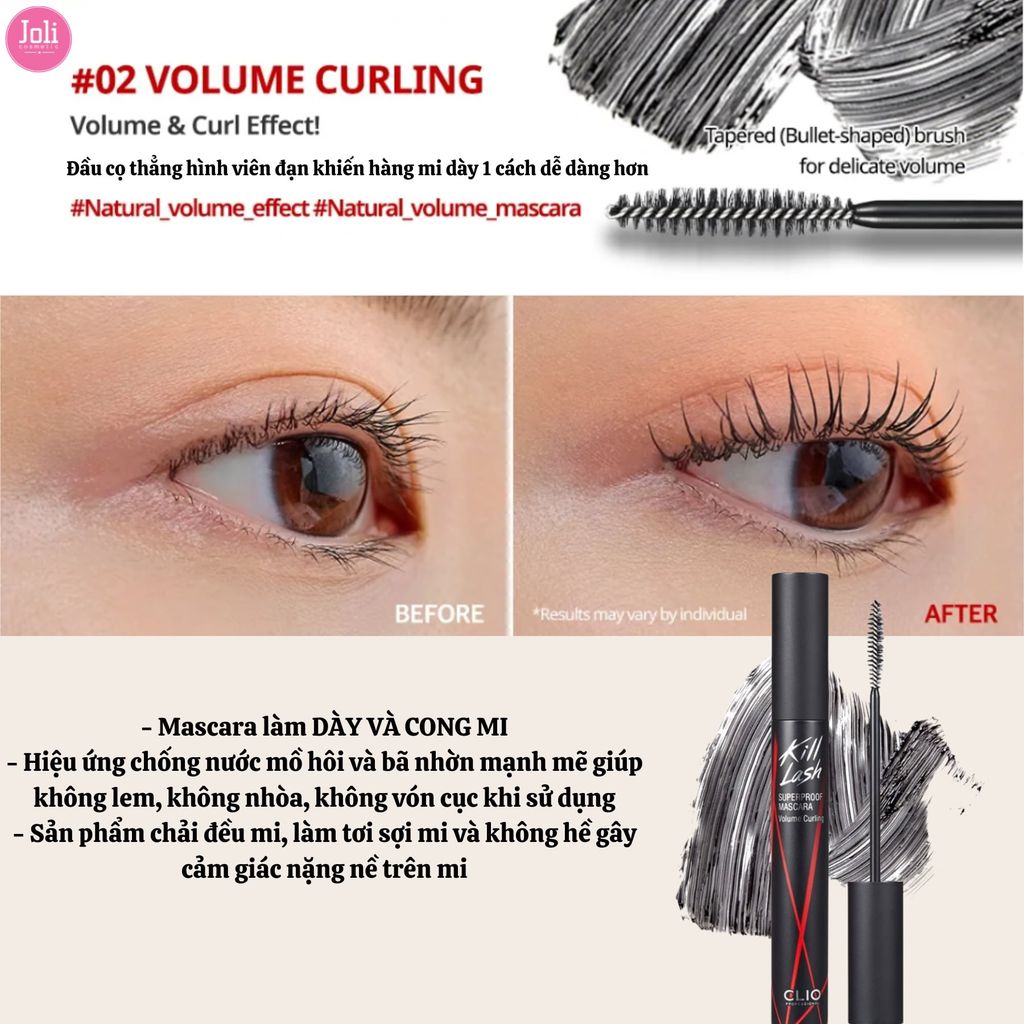 Mascara Làm Cong Mi Chống Trôi Clio Kill Lash Superproof Mascara 7g