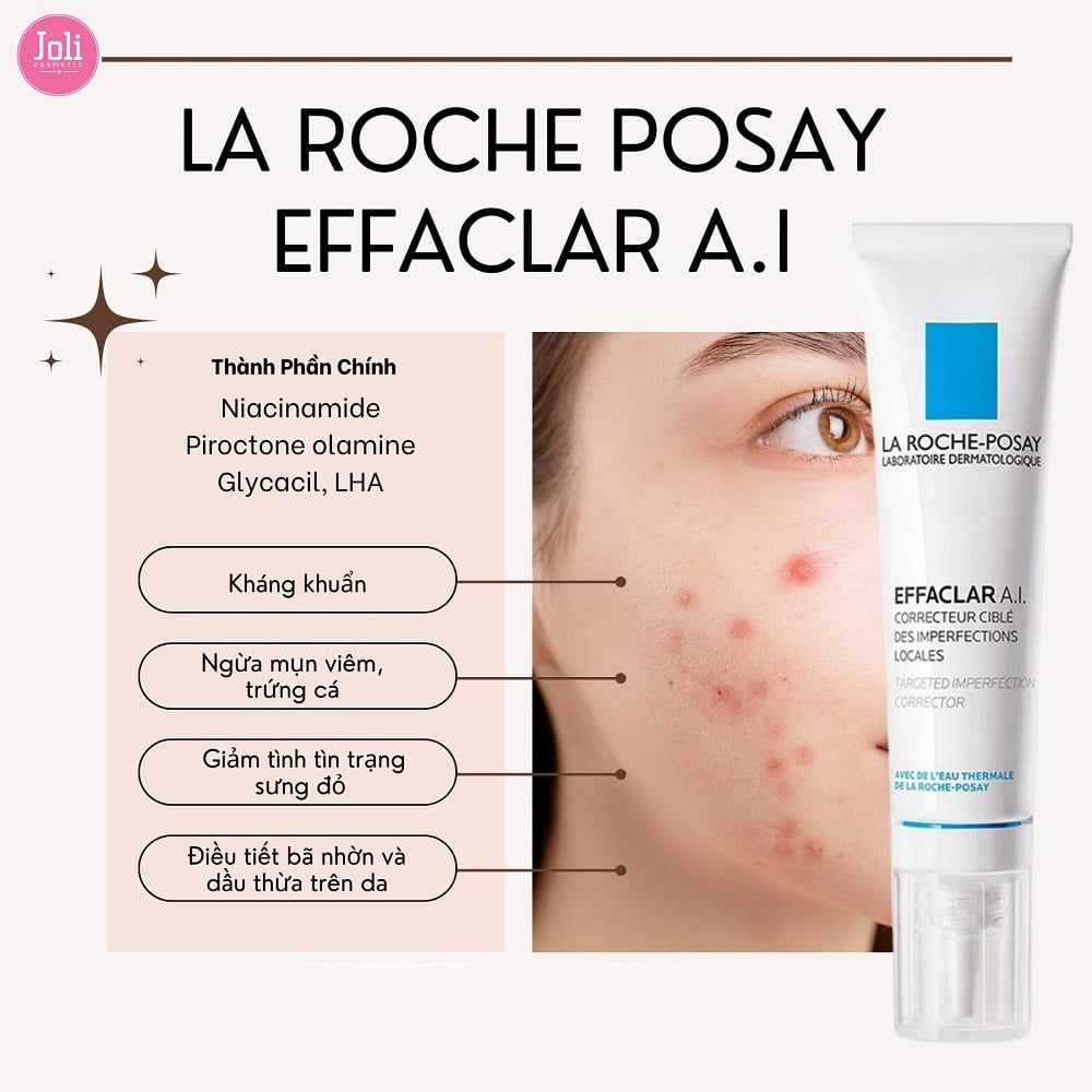 Kem Dưỡng Làm Giảm Mụn La Roche Posay Effaclar A.I 15ml