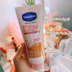 Sữa Dưỡng Thể Dưỡng Sáng Da Vaseline Sun + Pollution Protection 50X SPF50+/PA++++ 200ml