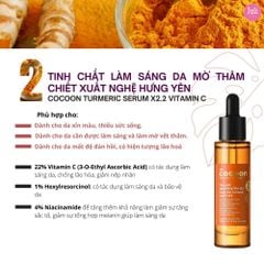 Tinh Chất Làm Sáng Da Mờ Thâm Chiết Xuất Nghệ Hưng Yên Cocoon Turmeric Serum C22 Vitamin C 30ml