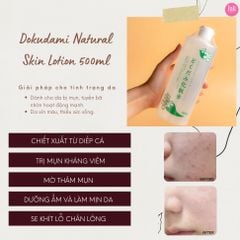 Nước Hoa Hồng Chiết Xuất Từ Lá Diếp Cá Dokudami Natural Skin Lotion 500ml