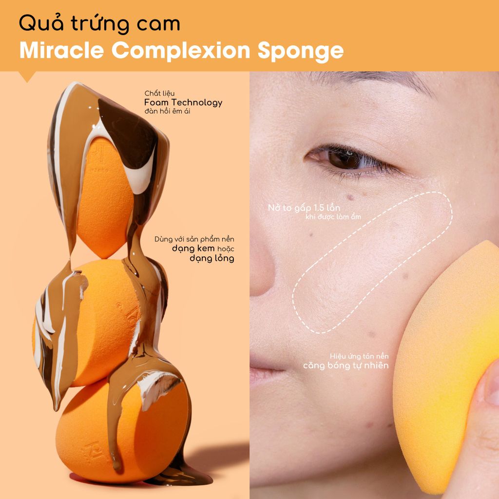 Mút Trang Điểm Real Techniques + Hộp Đựng Du Lịch Miracle Complexion Sponge® + Travel Sponge Case