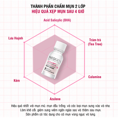 Dung Dịch Chấm Mụn Giảm Sưng Viêm Mụn 2 Lớp Neogen Dermalogy A-Clear AID Soothing Pink Eraser 15ml