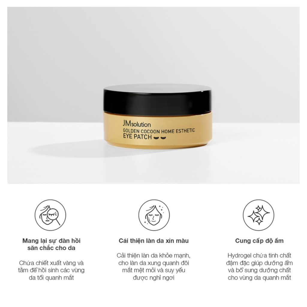 Mặt Nạ Mắt Kén Tằm Vàng Ngừa Lão Hóa Jmsolution Golden Cocoon Home Esthetic Eye Patch 90g