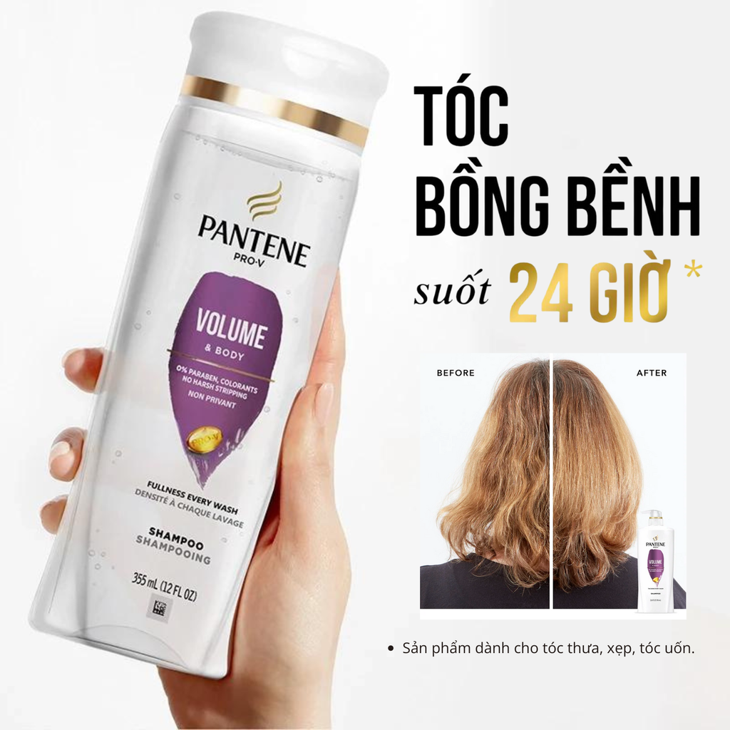 Dầu Gội Suôn Mượt Dưỡng Ẩm Tóc Pantene Pro-V Shampoo 355ml