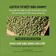 Mặt Nạ Đất Sét Thải Độc Da beplain Mung Bean Pore Clay Mask 120ml