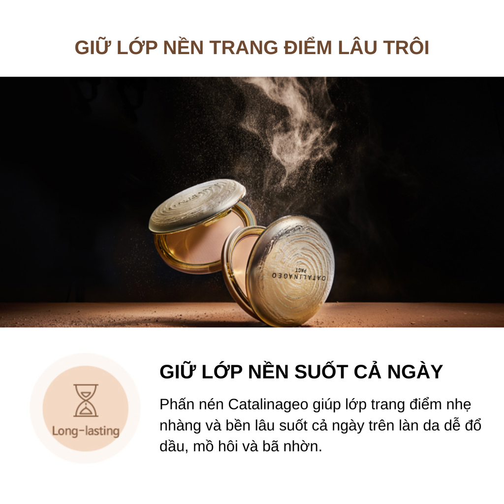 Phấn Phủ Dạng Nén Catalina Geo Pact 22g