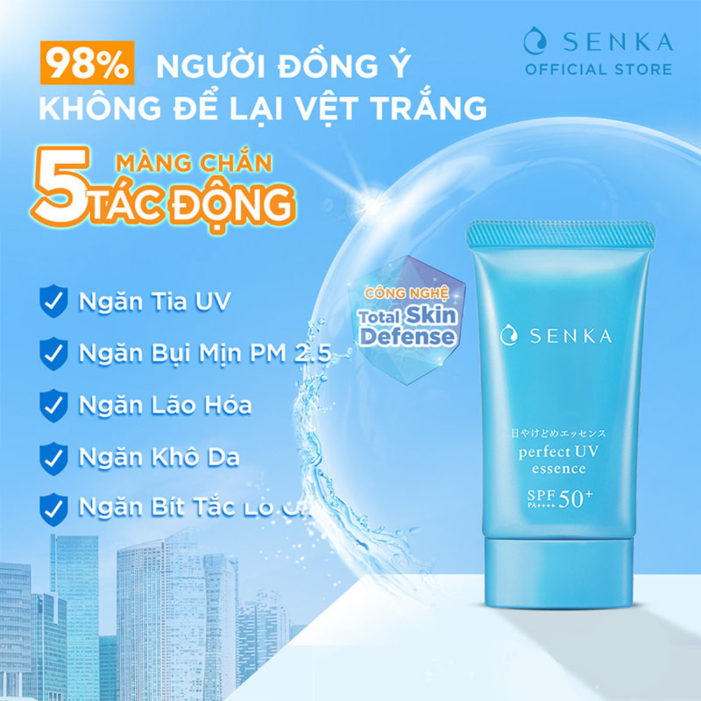 Kem Chống Nắng Dạng Tinh Chất Senka Perfect UV Essence SPF50+ PA+++ 50g