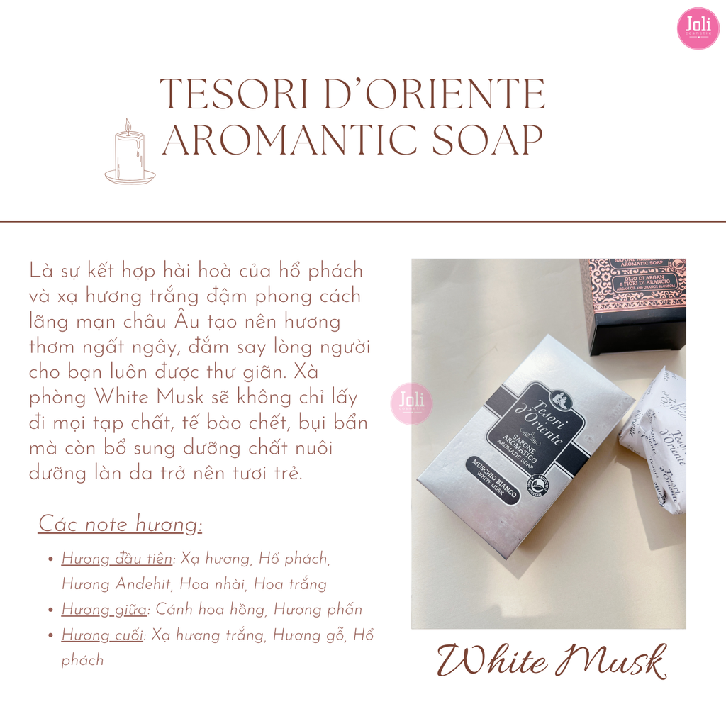 Xà Phòng Hương Nước Hoa Tesori D'Oriente Aromantic Soap 150g