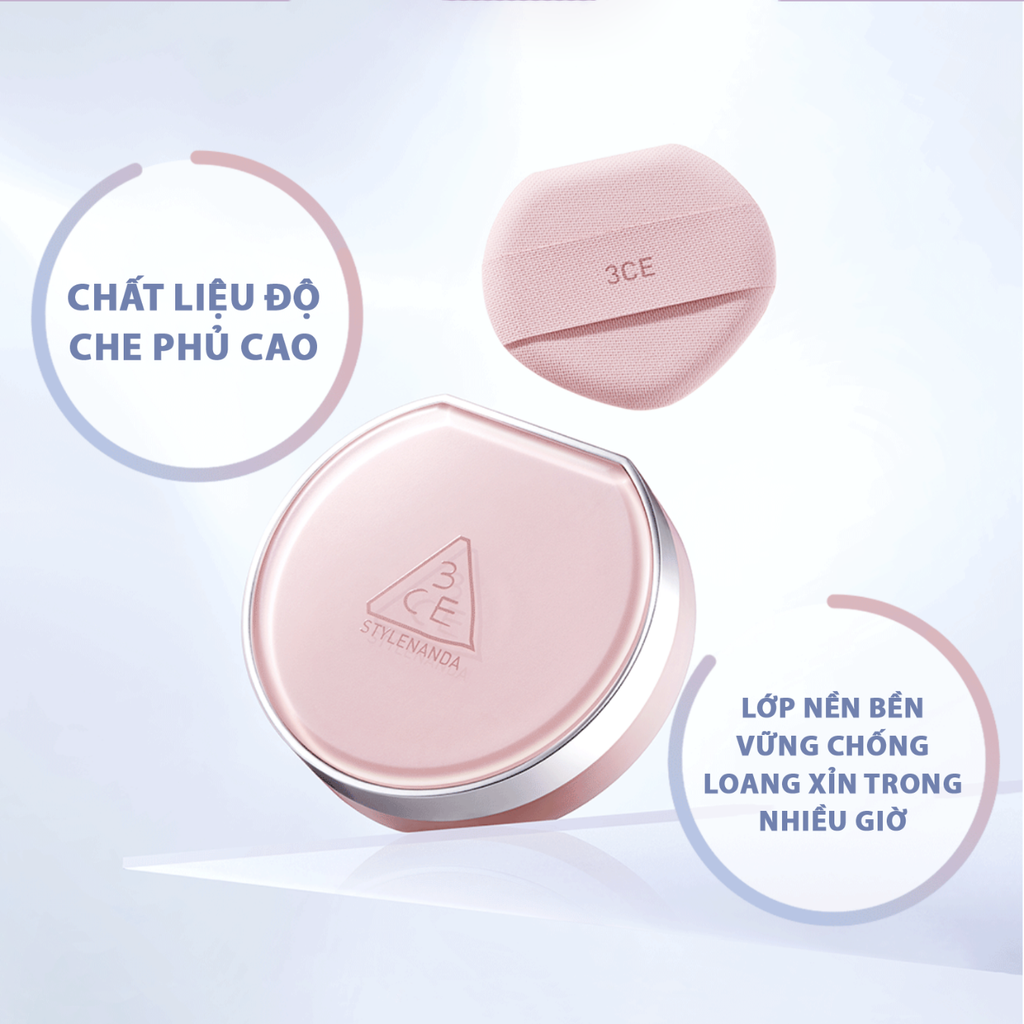 Phấn Nước 3CE Fitting Mesh Cushion Refill Set SPF40 PA+++ 11gx2 (tặng kèm lõi)