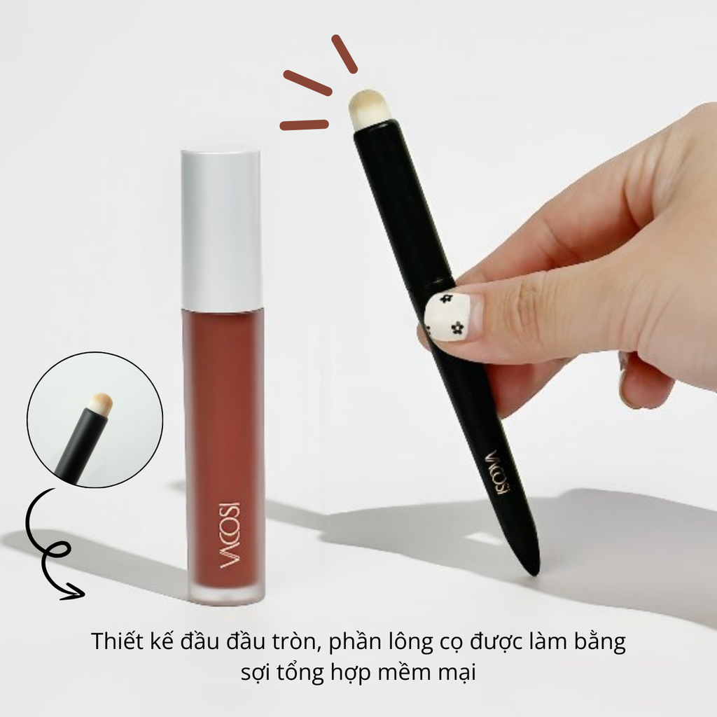 Cọ Môi Đầu Tròn Vacosi L10 Soft Lip Brush