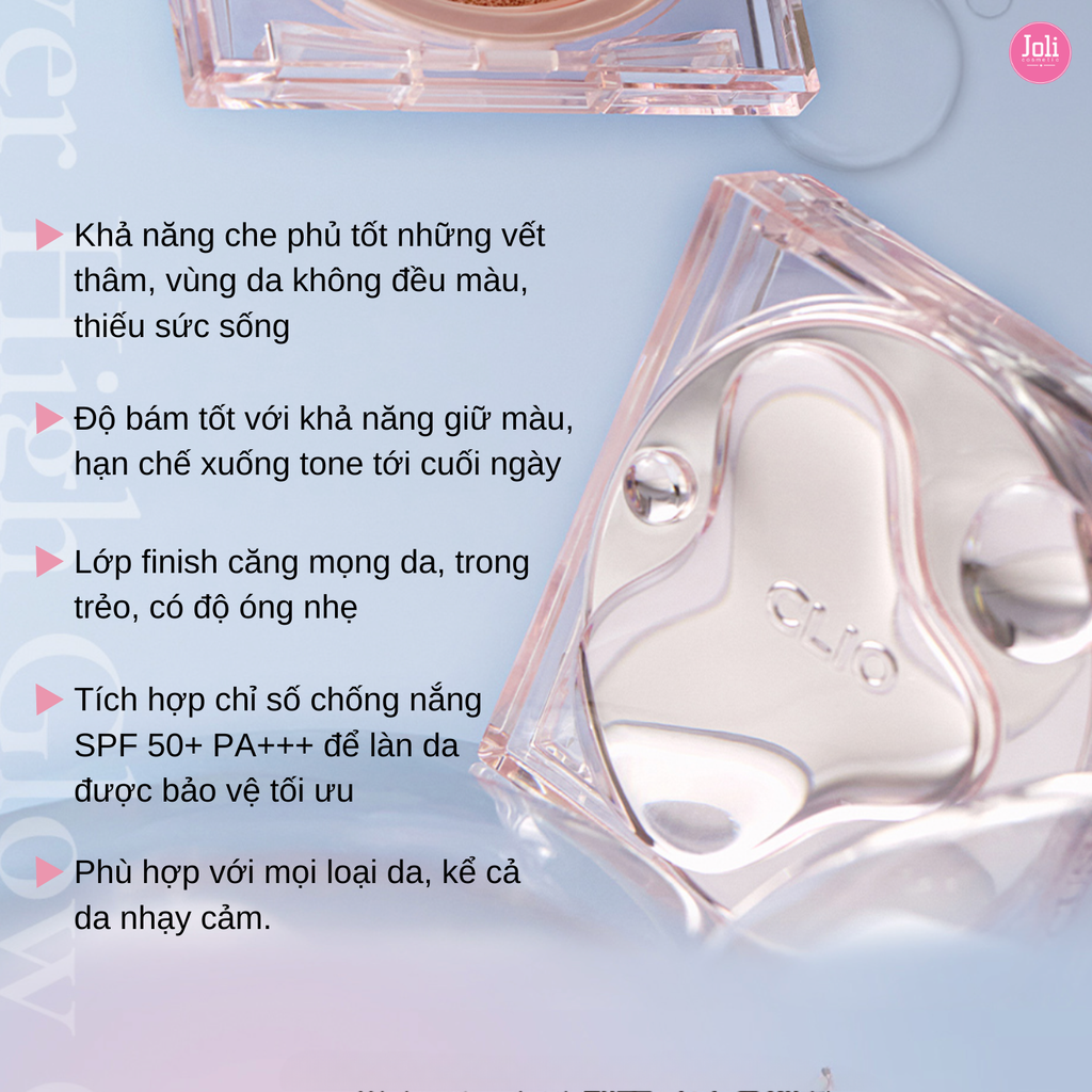 Phấn Nước Clio Kill Cover High Glow Cushion SPF50+ PA+++ 14g (Tặng kèm lõi)