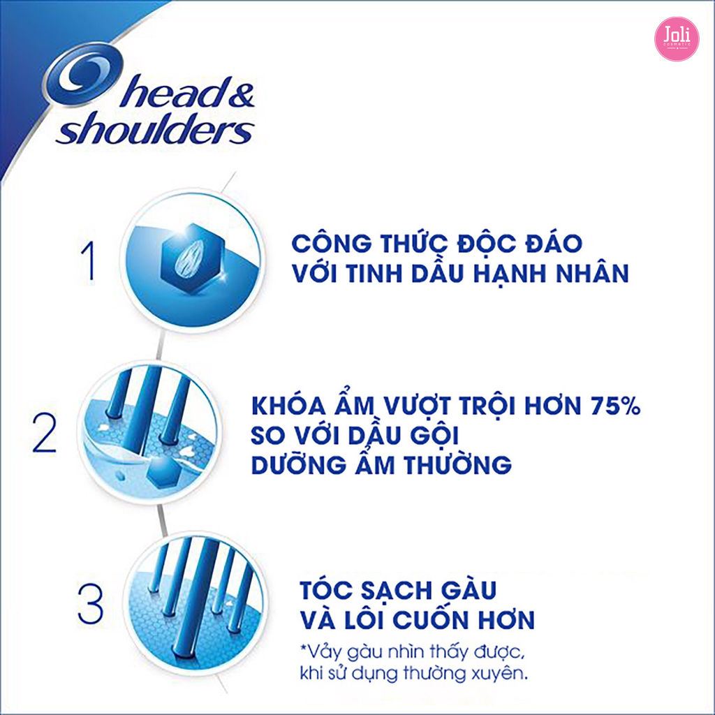 Gội Xả Dưỡng Ẩm Da Đầu Khô Head & Shoulders Dry Scalp Care 2in1 Almond Oil 700ml