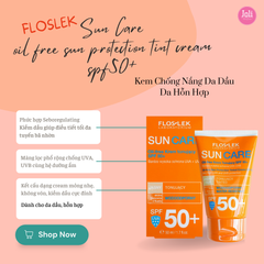 Kem Chống Nắng Kiềm Dầu Floslek Oil Free Sun Protection Tinted Cream SPF50+ 50ml