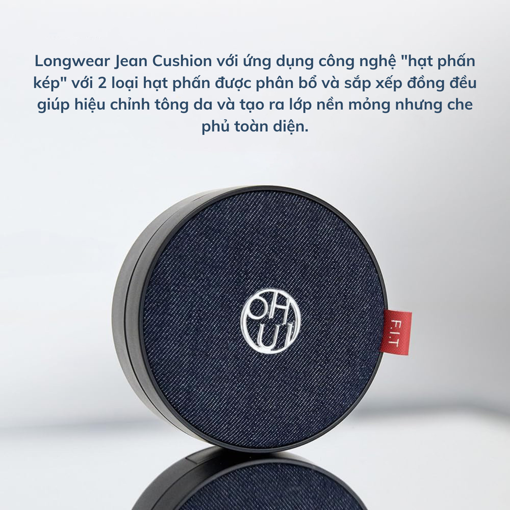 Phấn Nước Kiềm Dầu Ohui Ultimate Fit Longwear Jean Cushion SPF35 PA++ 30g (tặng kèm lõi)
