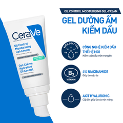 Kem Dưỡng Dạng Gel Kiềm Dầu Cho Da Dầu & Hỗn Hợp Cerave Oil Control Moisturising Gel-Cream 52ml