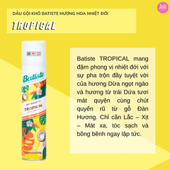 Dầu Gội Khô Batiste Dry Shampoo 200ml