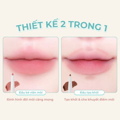 Chì Viền Môi 2 Đầu Dearmay 2in1 Plumpy Lip Liner