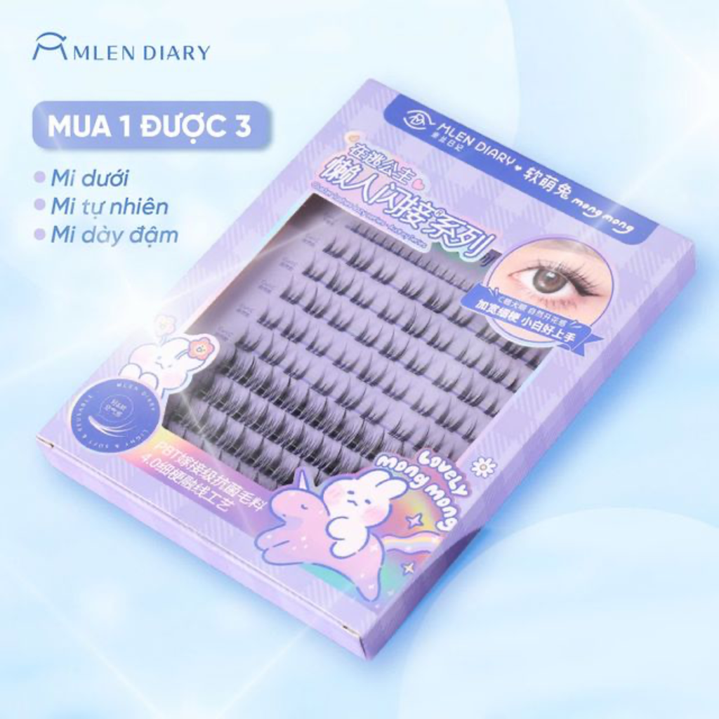 Lông Mi Giả Tách Sợi Tai Thỏ Mlen Diary