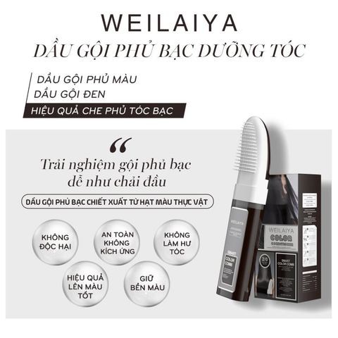 Dầu Gội Phủ Bạc Dưỡng Tóc Weilaiya Magic Color Comb