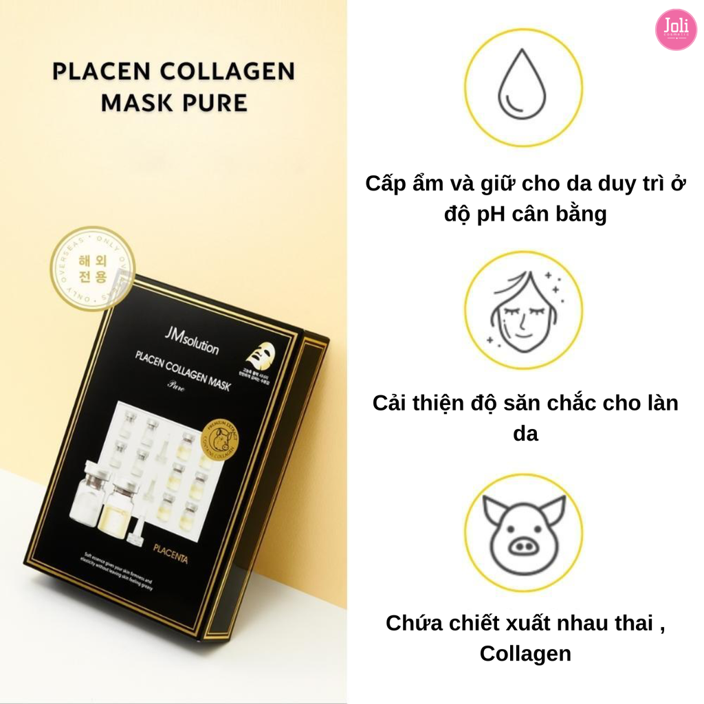 Mặt Nạ Dưỡng Da Săn Chắc Đàn Hồi JMsolution Placen Collagen Mask Pure 30ml