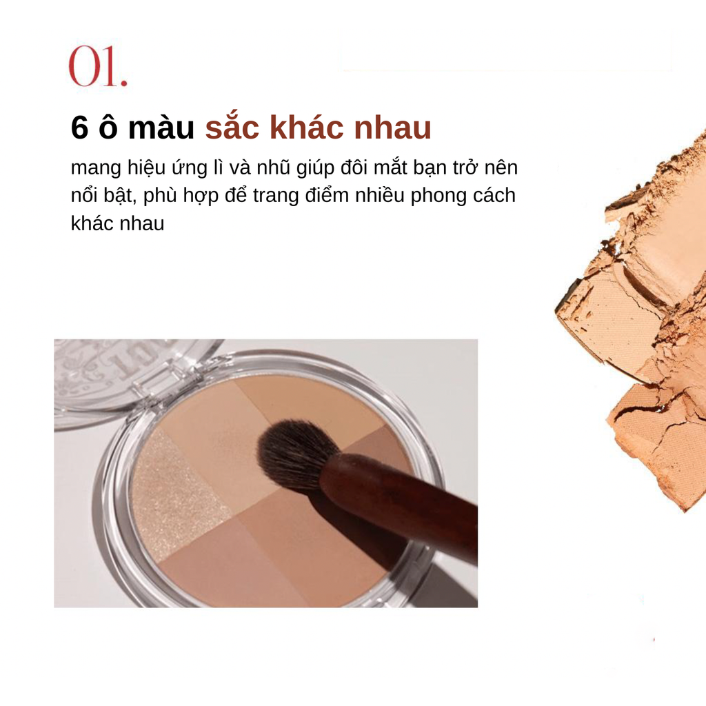 Phấn Mắt 6 Màu Too Cool For School Artclass By Rodin Blending Eyes 8g