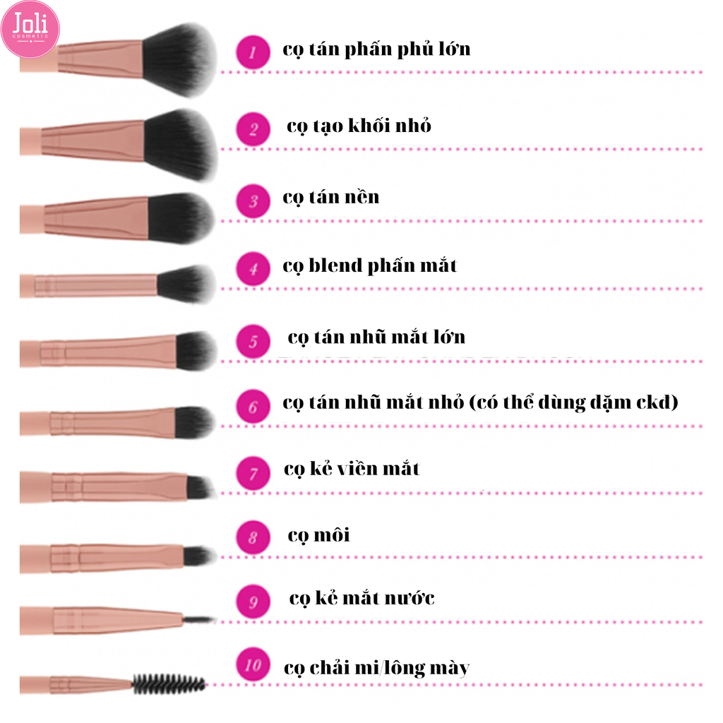 Bộ Trang Điểm 10 Cây BH Cosmetics Pretty In Pink Piece Brust Set