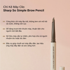 Chì Kẻ Mày Clio Sharp So Simple Brow Pencil 0.18g