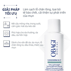 Sữa Rửa Mặt Sạch Sâu Tẩy Tế Bào Chết Obagi Clenziderm MD Daily Lightweight Foaming Blemish Cleanser 118ml