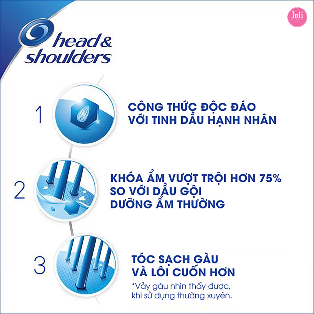 Dầu Gội Trị Gàu Head & Shoulders Dry Scalp Care With Almond Oil 613ml