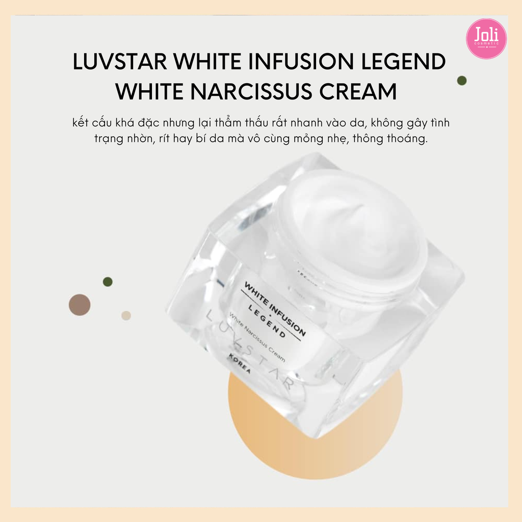 Kem Dưỡng Trắng Da Luvstar White Infusion Legend White Narcissus Cream 50ml