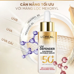 Tinh Chất Chống Nắng Loreal UV Defender Sun-Repair Invisible Serum SPF 50+ PA++++ 30ml